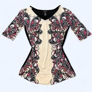 Y2K Fairy Beige Floral Top by Style & Co!